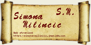 Simona Milinčić vizit kartica